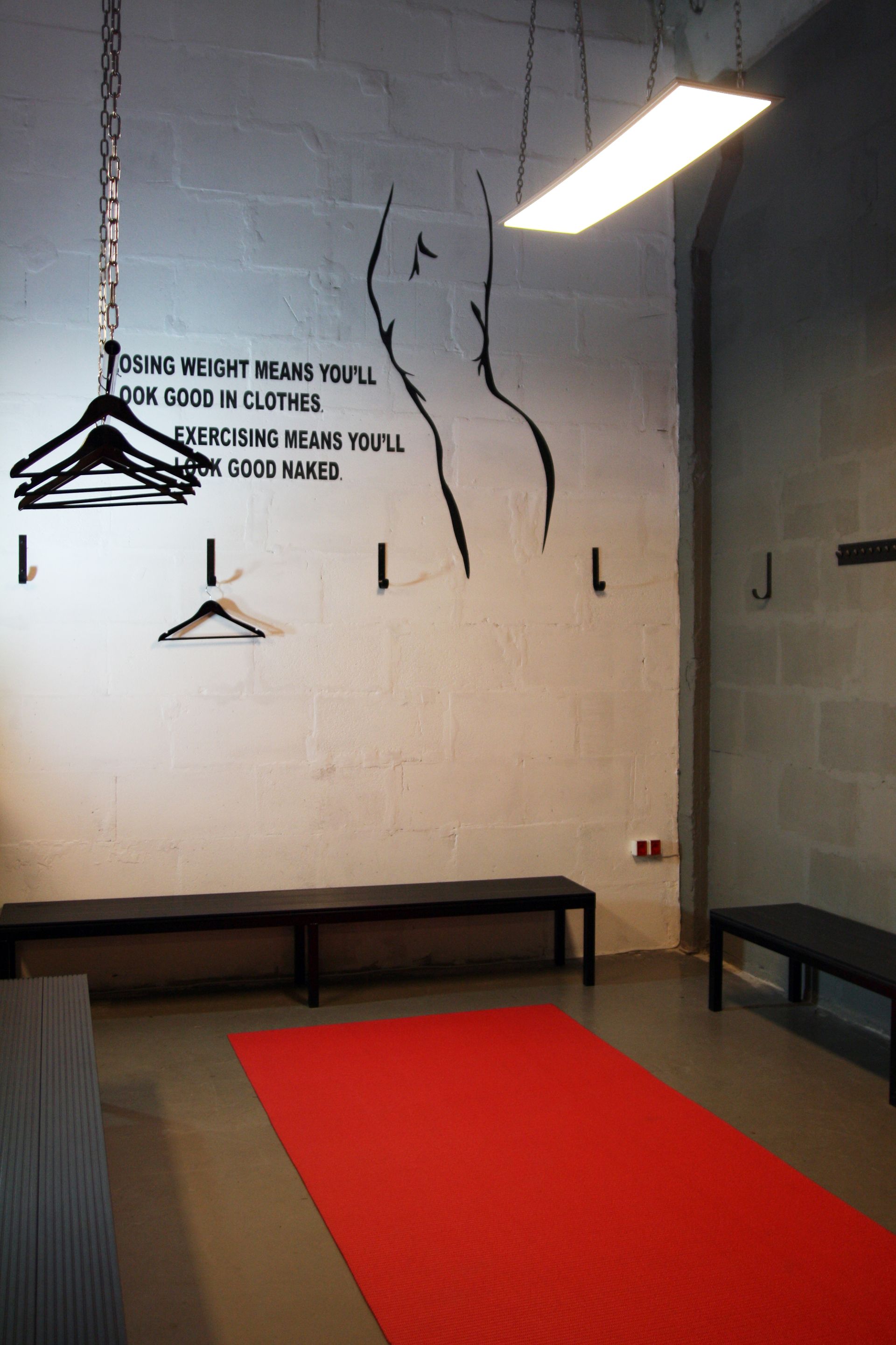 Sporta zāles interjera dizains