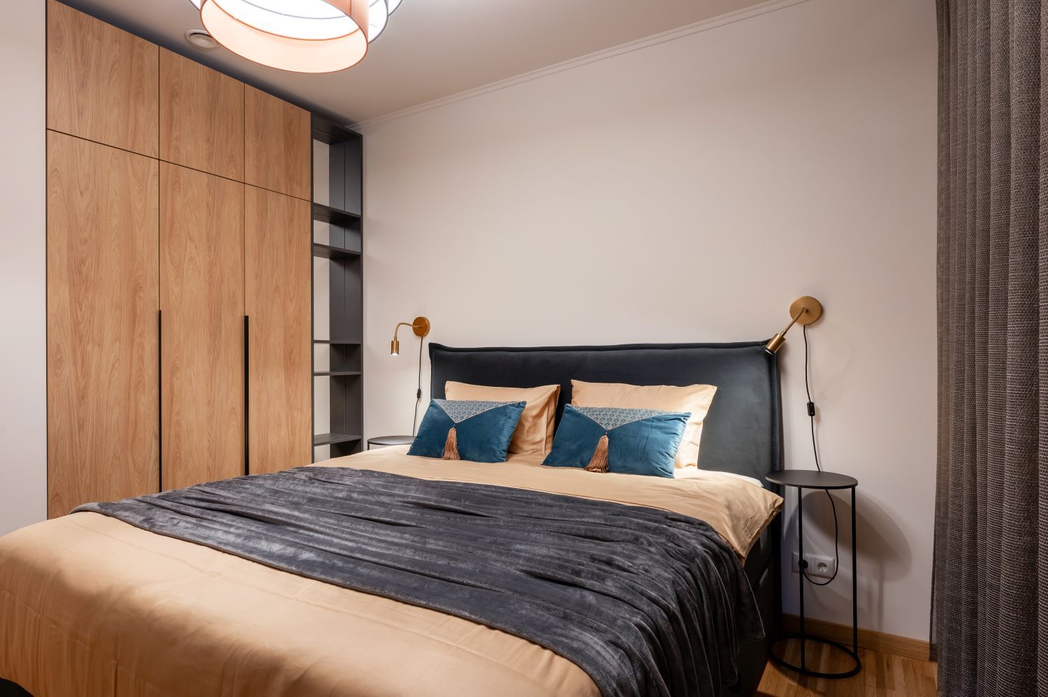 Dzīvokļa interjera dizains. Guļamistabas interjers,