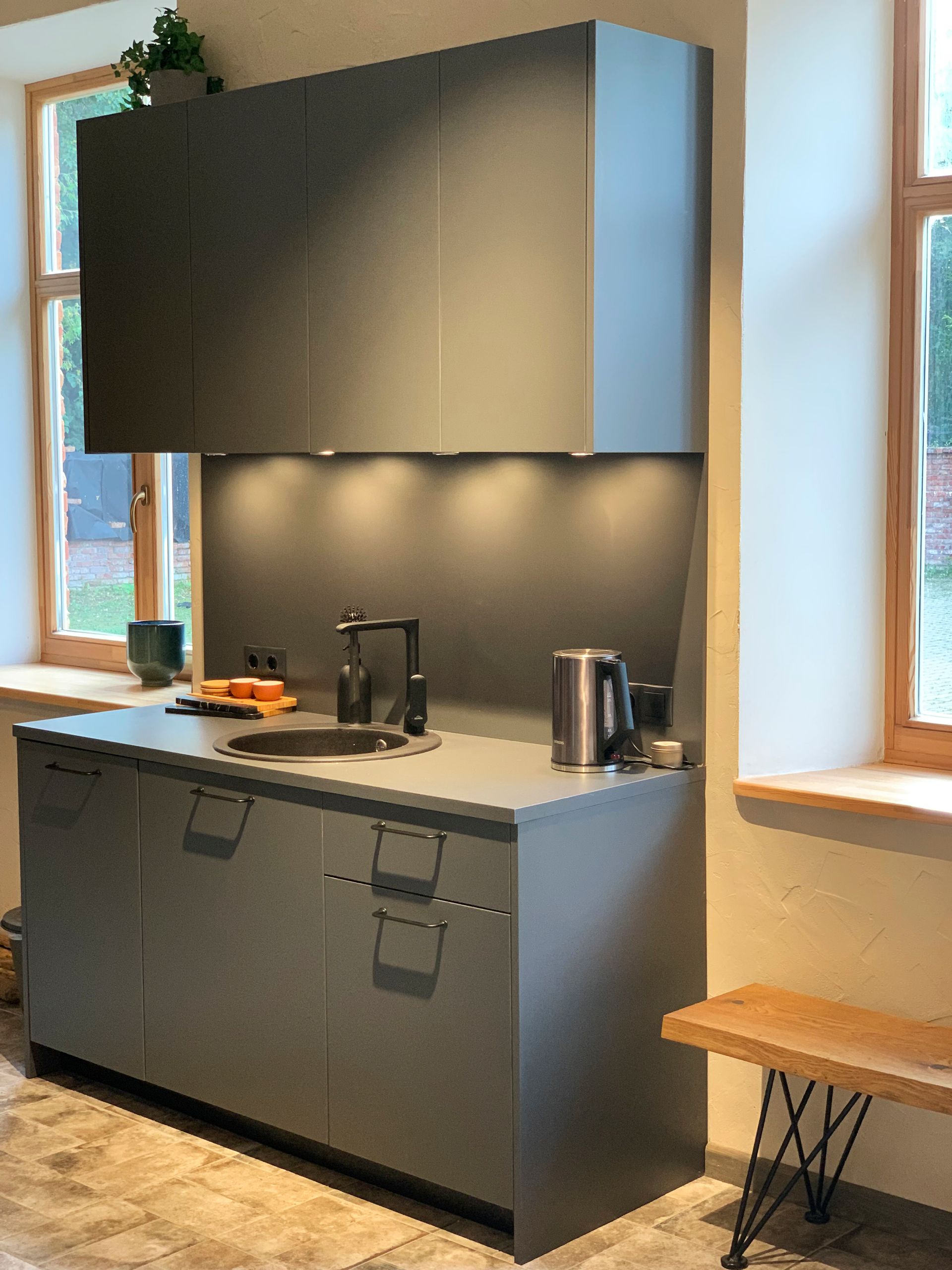 Lauku mājas Viesu apartamentu interjera dizains.