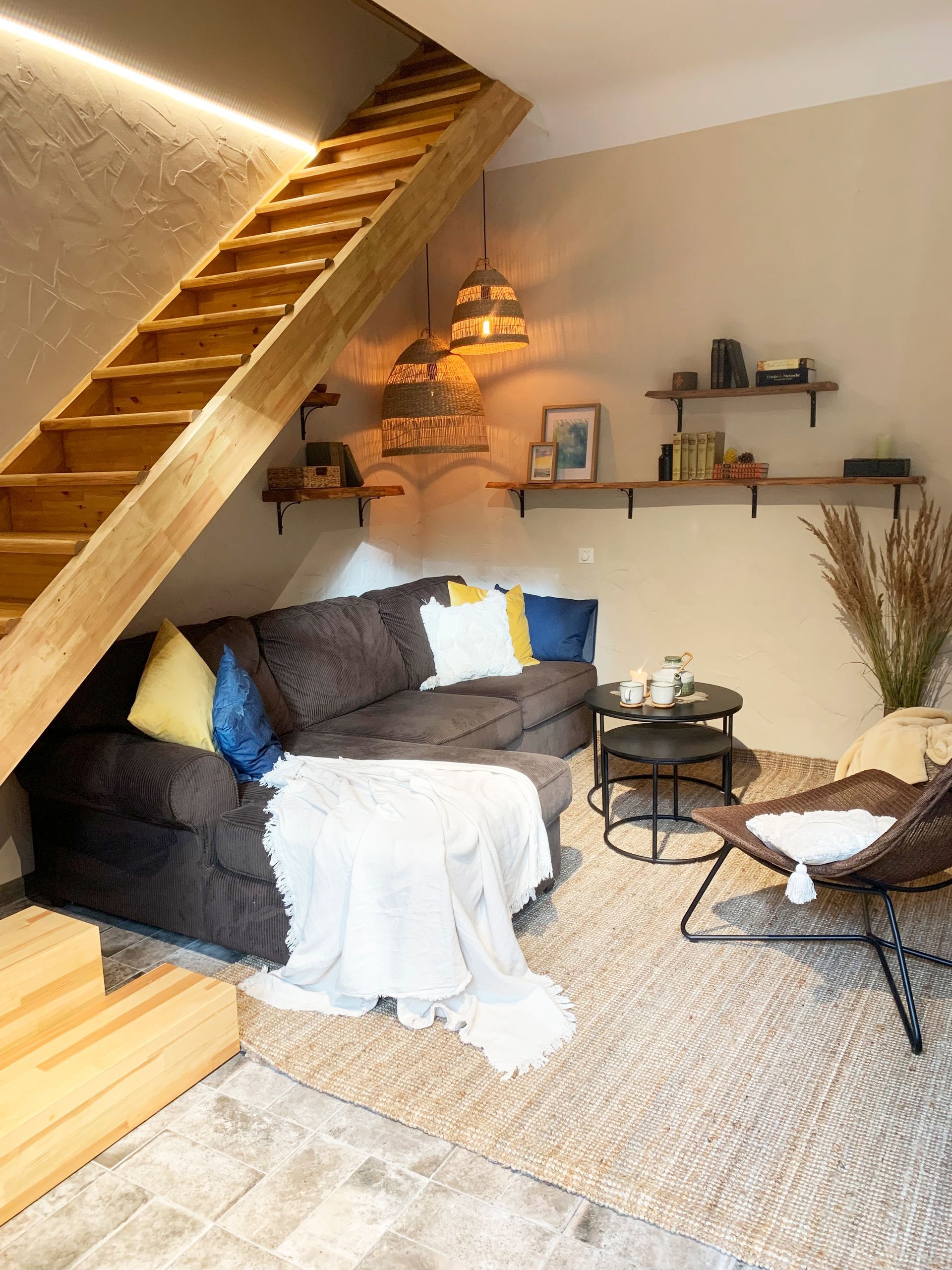 Lauku mājas Viesu apartamentu interjera dizains.