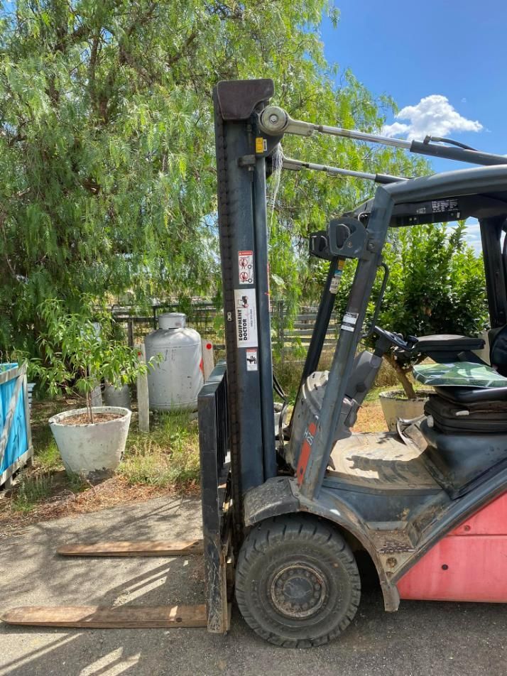 Dirty Forklift Parked Outside — Lift It Equipment in Summerland Point, NSW