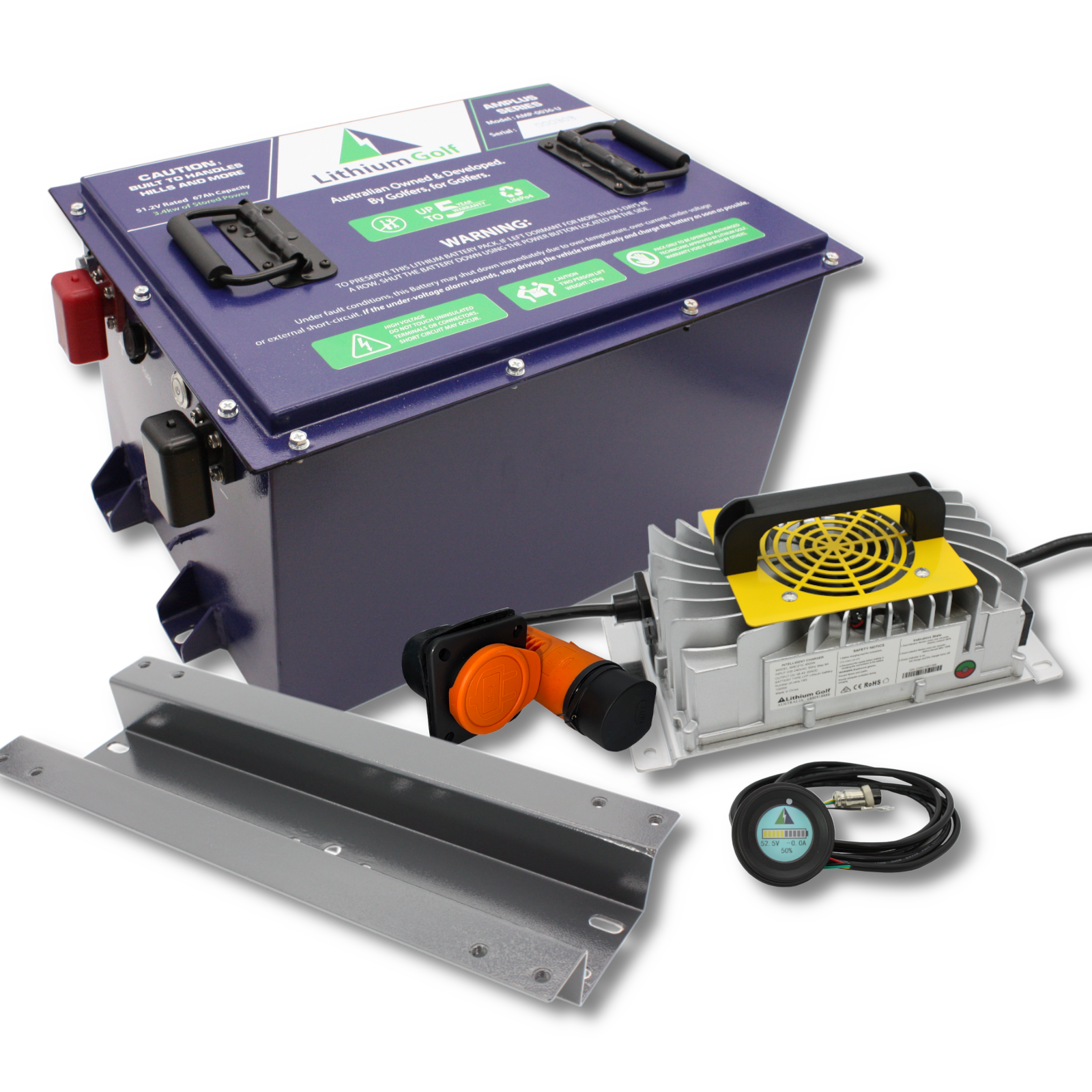 A Blue Battery With A Fan On Top Of It — Lift It Equipment in Summerland Point, NSW