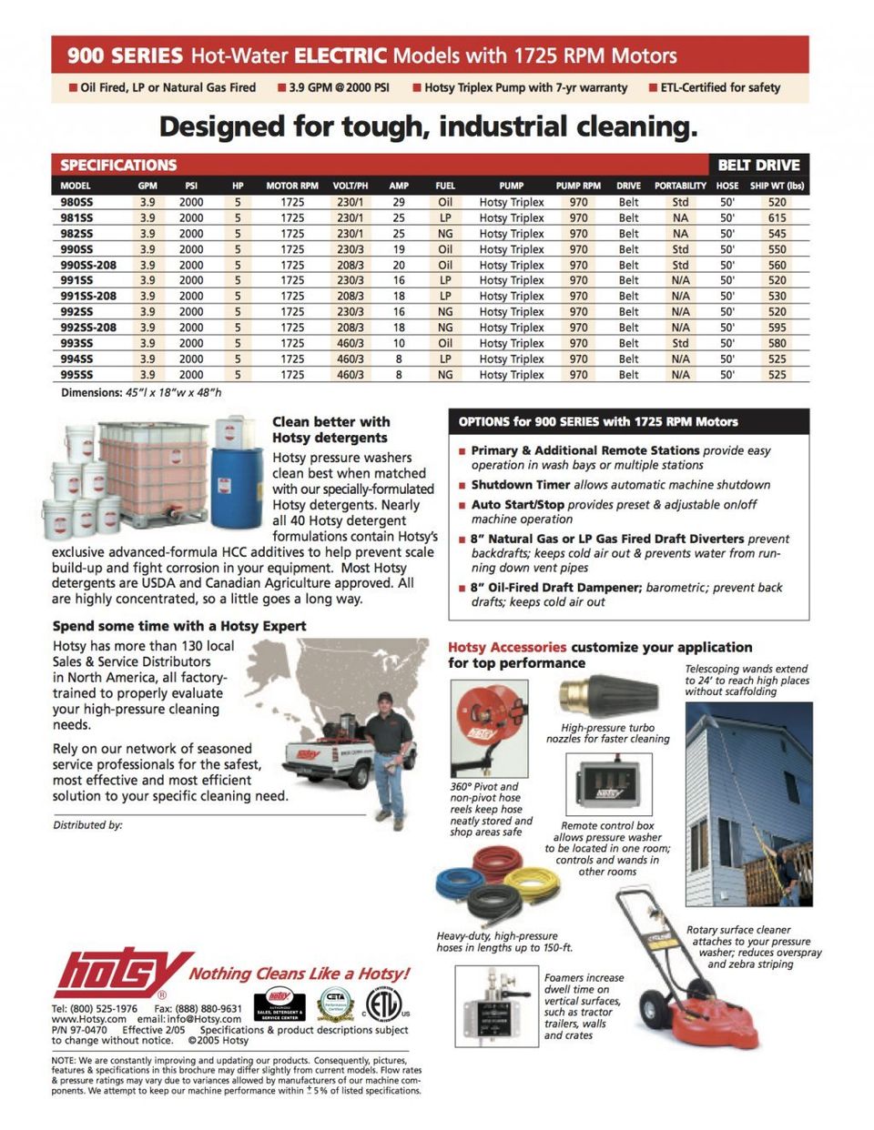 Natural Gas & Electric Powered  Hotsy Pressure Washing Equipment of San  Diego