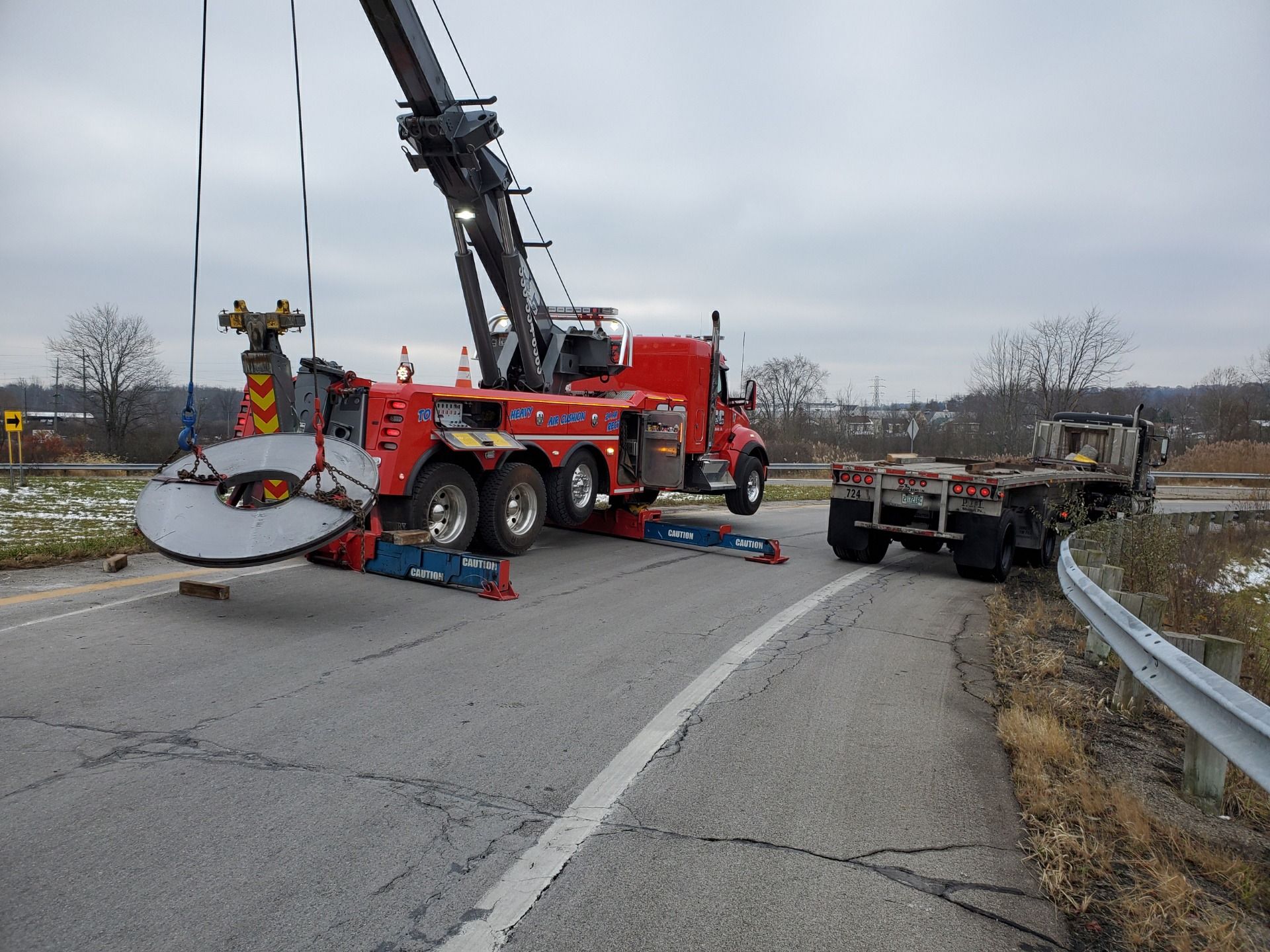 heavy plate being towed