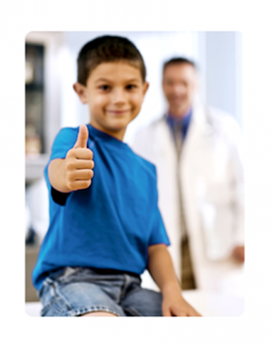 Doctor at Montague Farm Medical Centre and Happy Patient Kid