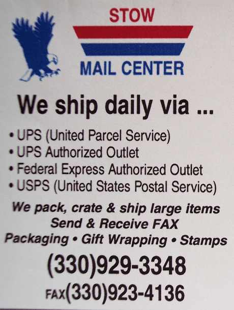 We Ship Daily — Stow, OH — Stow Mail Center