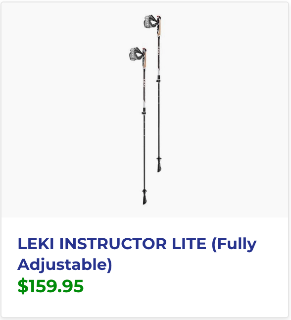 A picture of a pair of leki instructor lite walking poles
