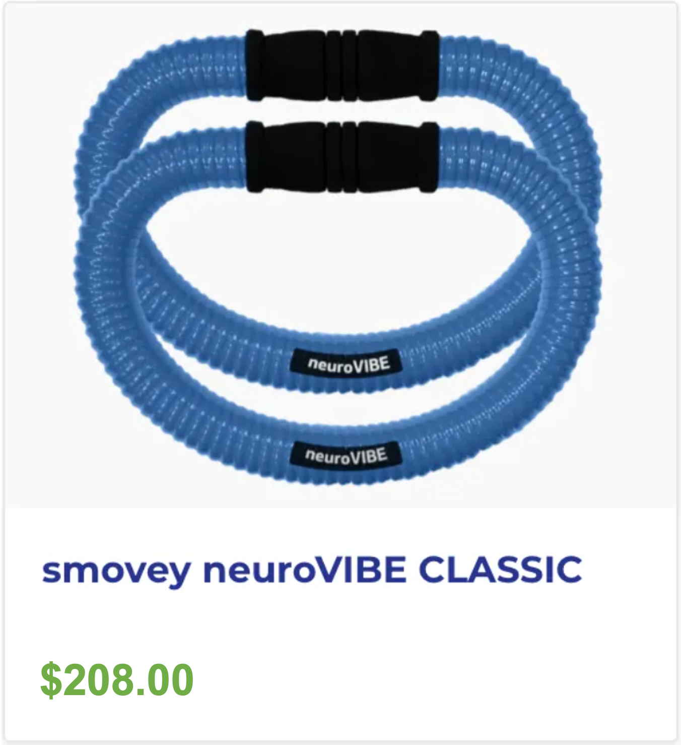 A pair of blue neurovibe classic exercise bands