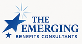 Blue starburst logo for "The Emerging Benefits Consultants."