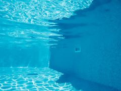 under water in swimming pool