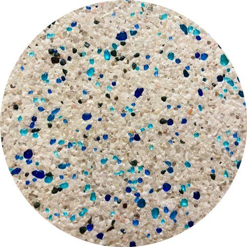 ice blue pool pebbles