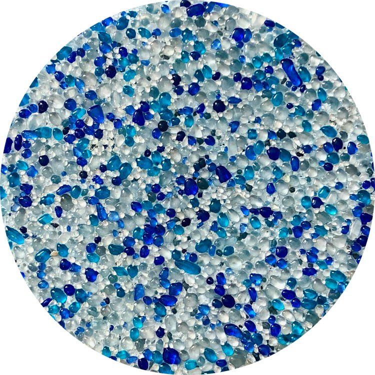 ocean blue pool pebbles