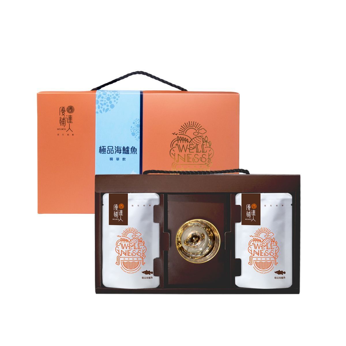 【極品海鱸魚精華飲】常溫 60ml*6包 +黃金杯禮盒組