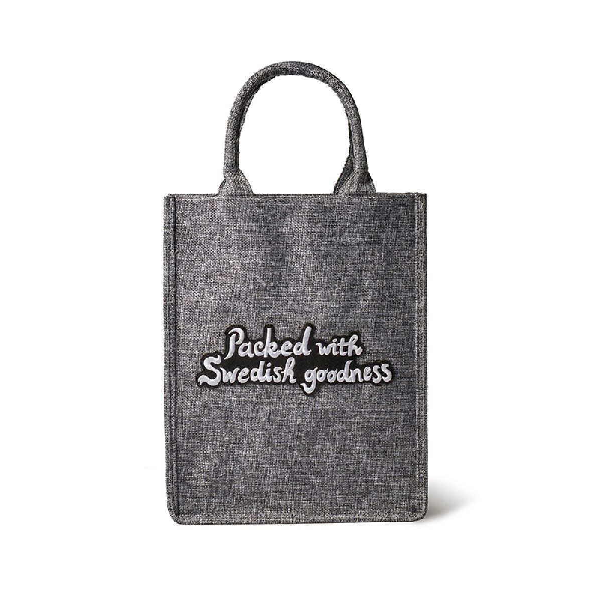 【瑞典 OATLY 】針織托特包(灰) - 不含繡布貼&徽章