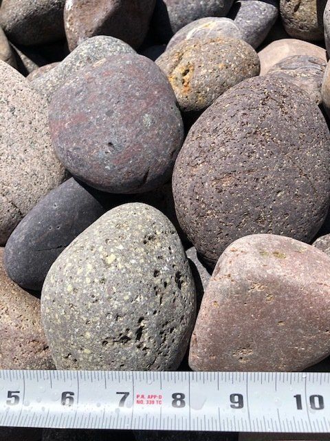 3-5 inch Red Mexican Beach Pebbles  - River Rounds in Florida