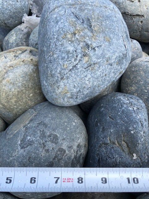 5-8 inch Black Mexican Beach Pebbles  - River Rounds in Florida