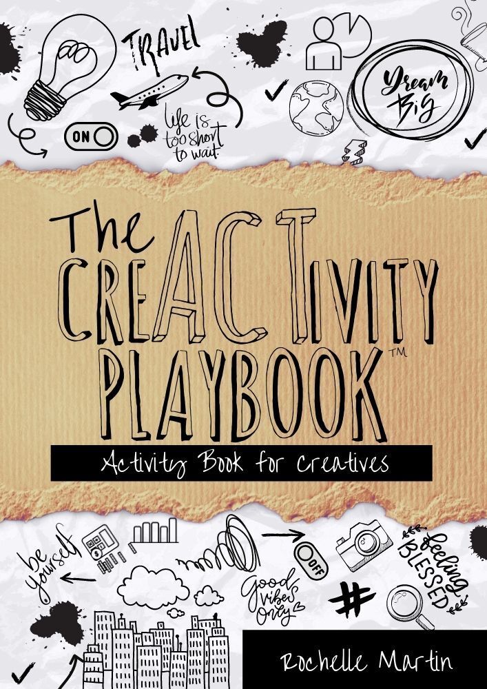 The cover of the creativity playbook activity book for creatives