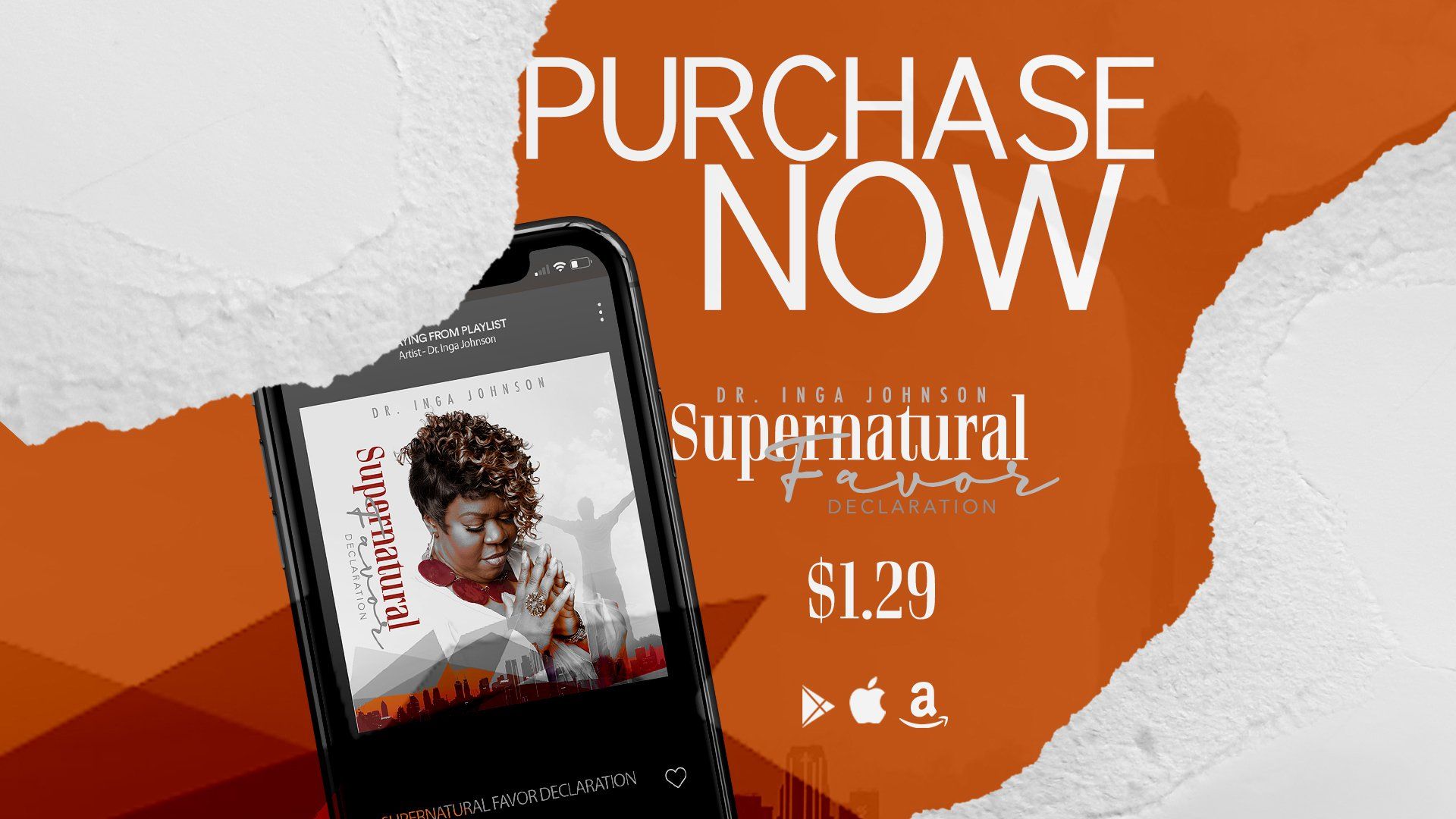 An advertisement for a book called supernatural favor
