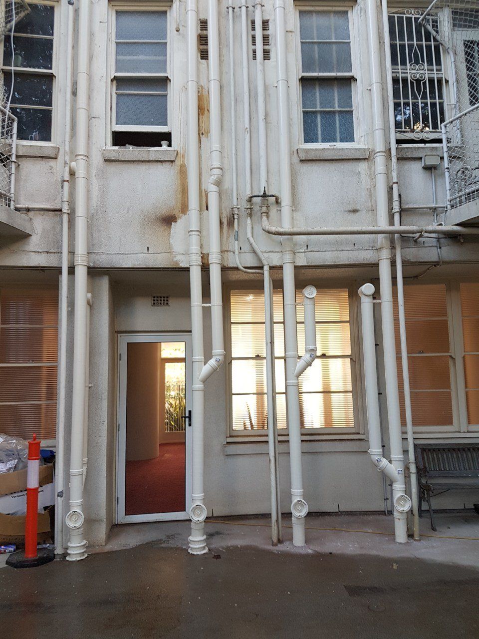 view of repaired network of pipes