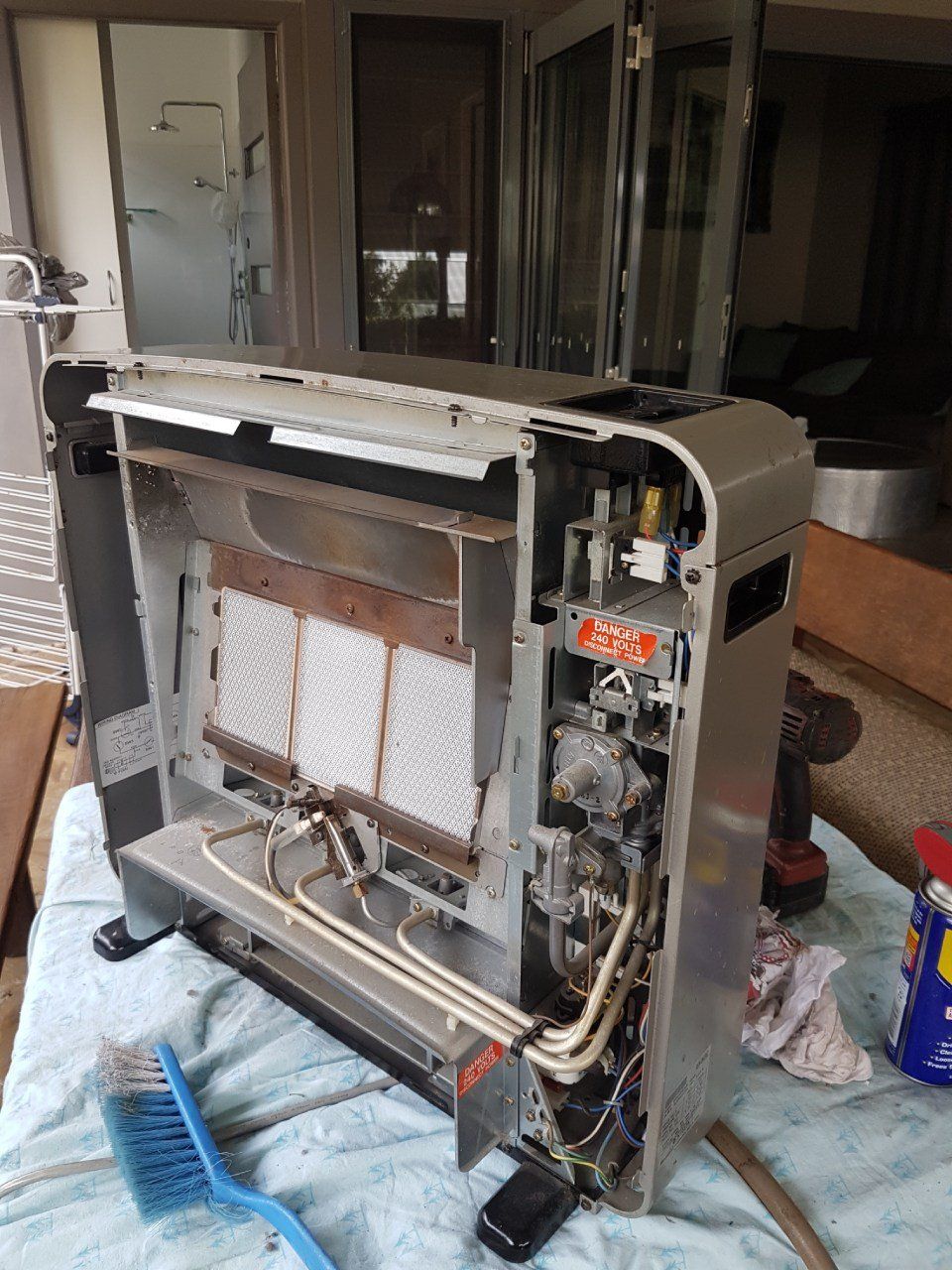 appliance being repaired