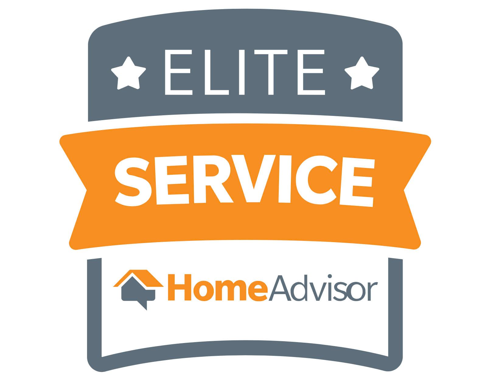 A logo for an elite service home advisor.