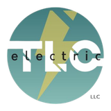 A logo for TLC Electric, LLC. with a lightning bolt