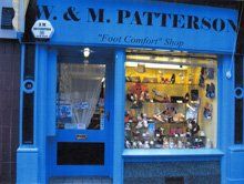 Shoe shop - Scotland - W & M Patterson - Shop front