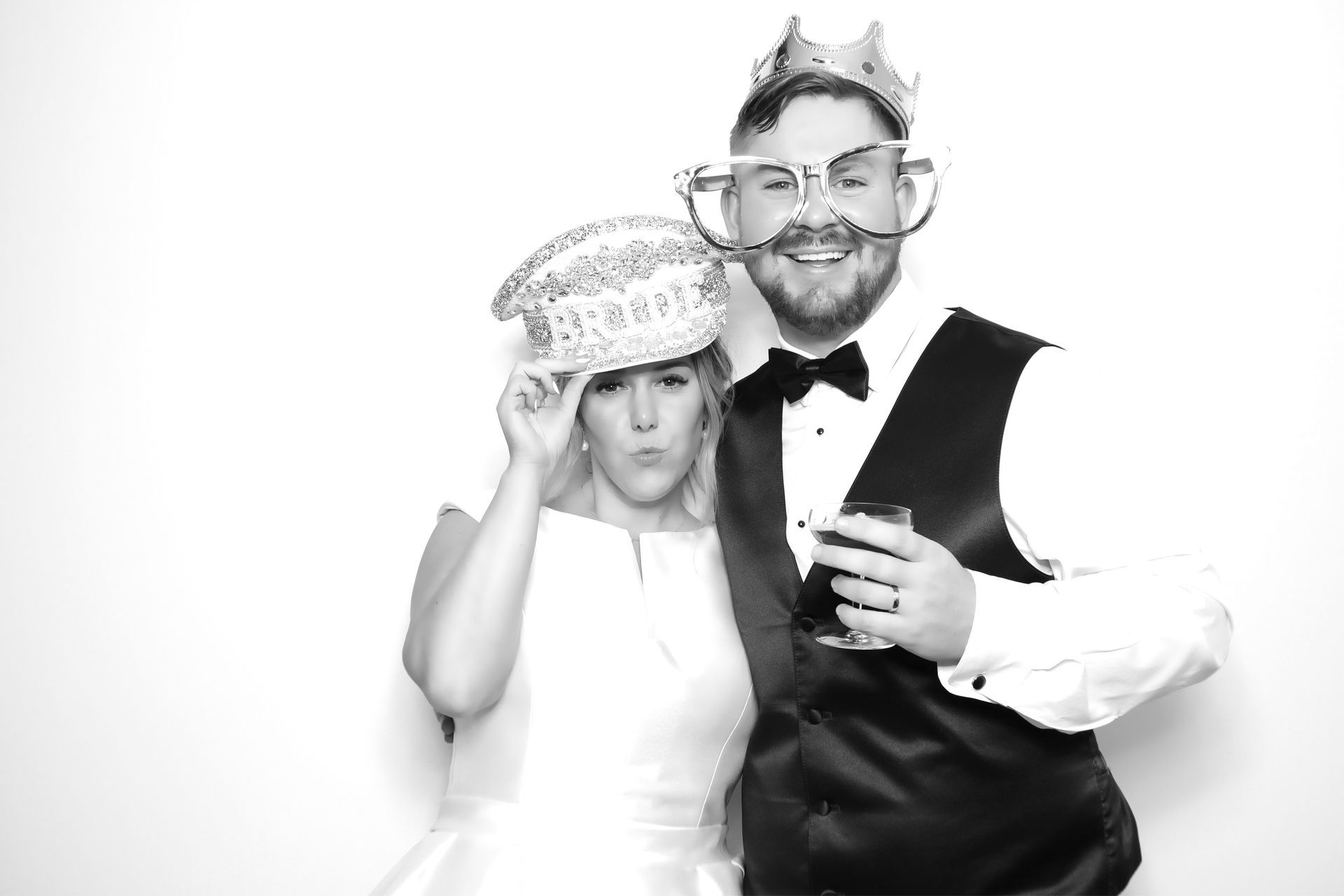 Husband and Wife Wedding Glam Booth