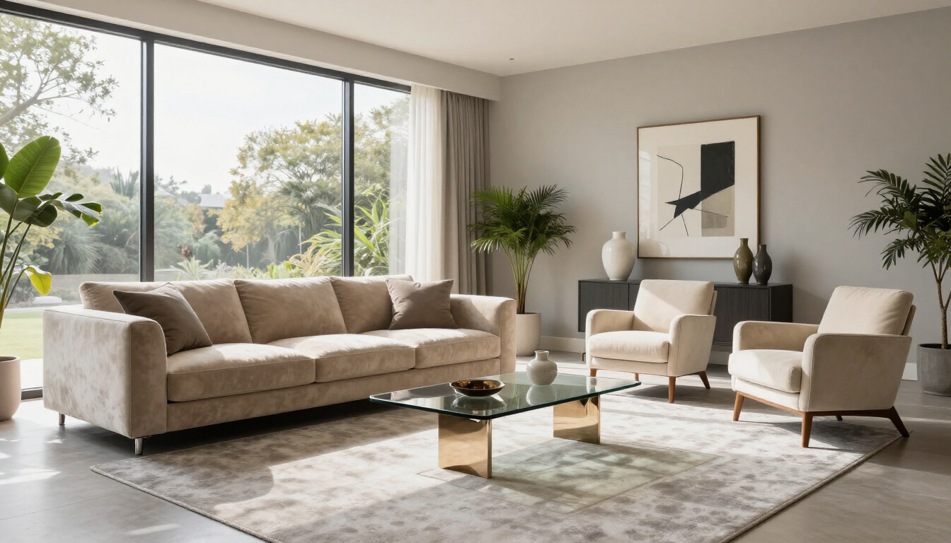 A beautifully staged modern living room designed to help sell for top dollar.