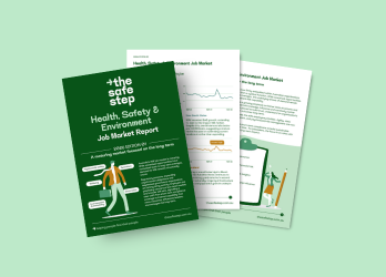 A graphic for the work health, safety and environment job employment market