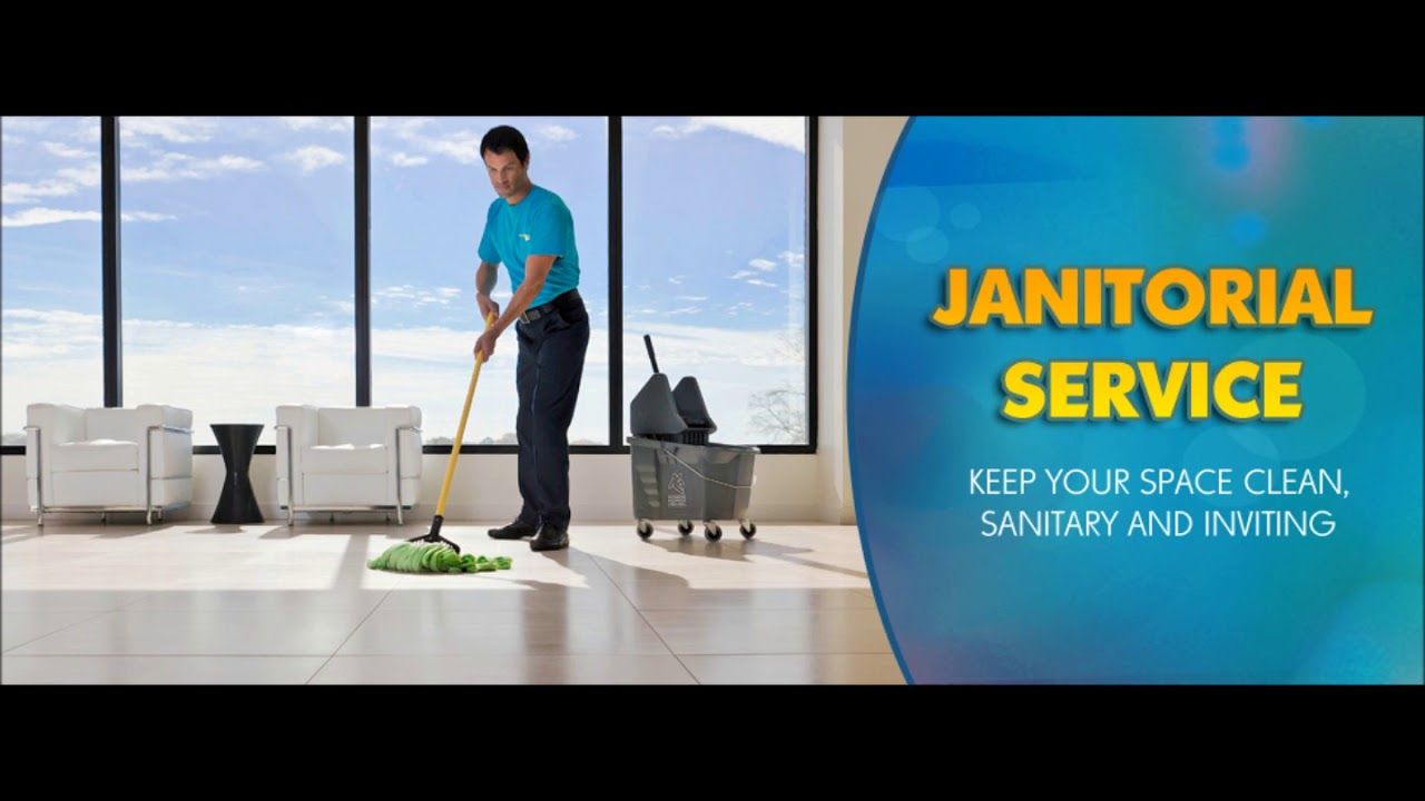 A man provides janitorial services in New York.