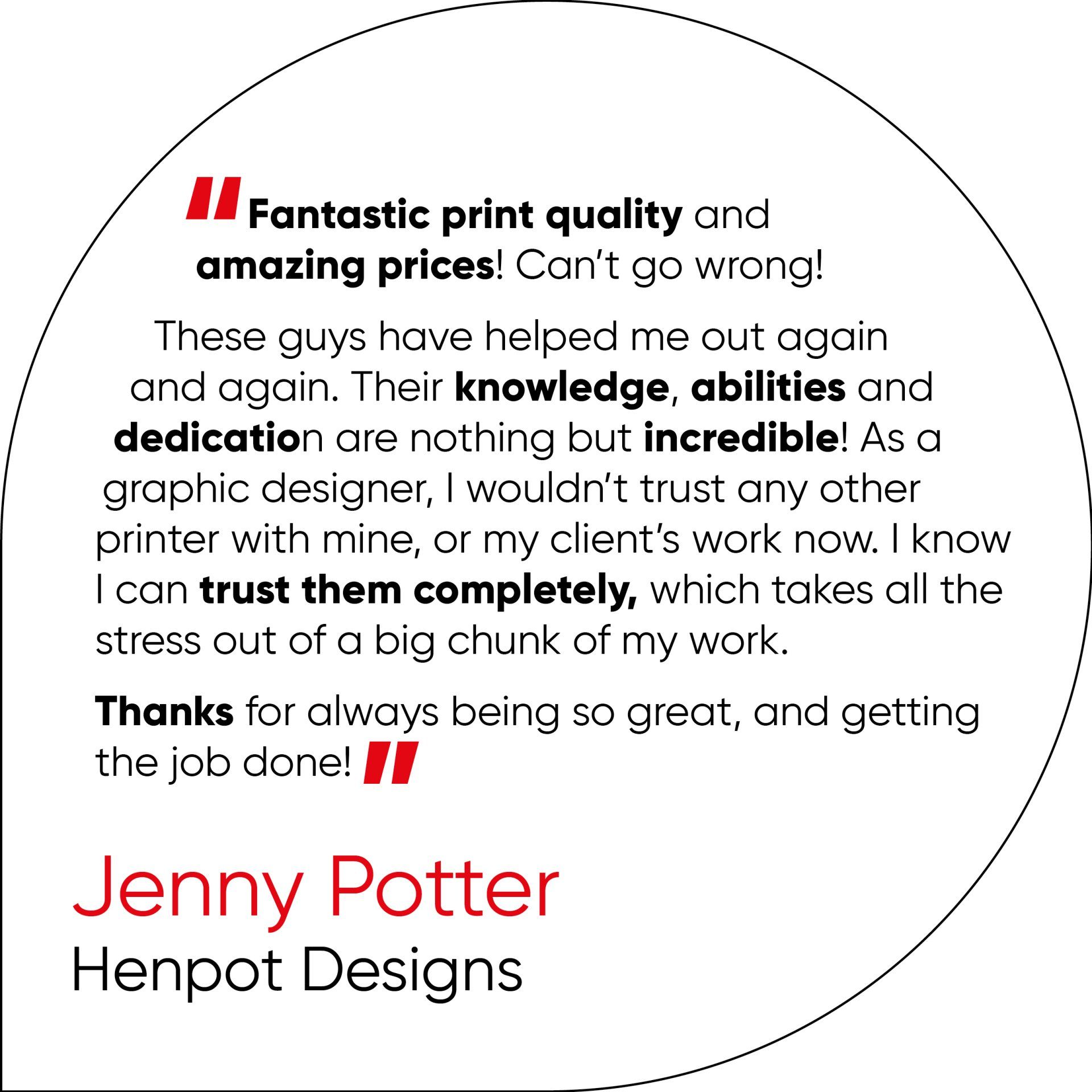 Fantastic print quality and amazing prices! Can’t go wrong! These guys have helped me out again and again. Their knowledge, abilities and dedication are nothing but incredible! As a graphic designer, I wouldn’t trust any other printer with mine, or my client’s work now. I know I can trust them completely, which takes all the stress out of a big chunk of my work. Thanks for always being so great, and getting the job done!