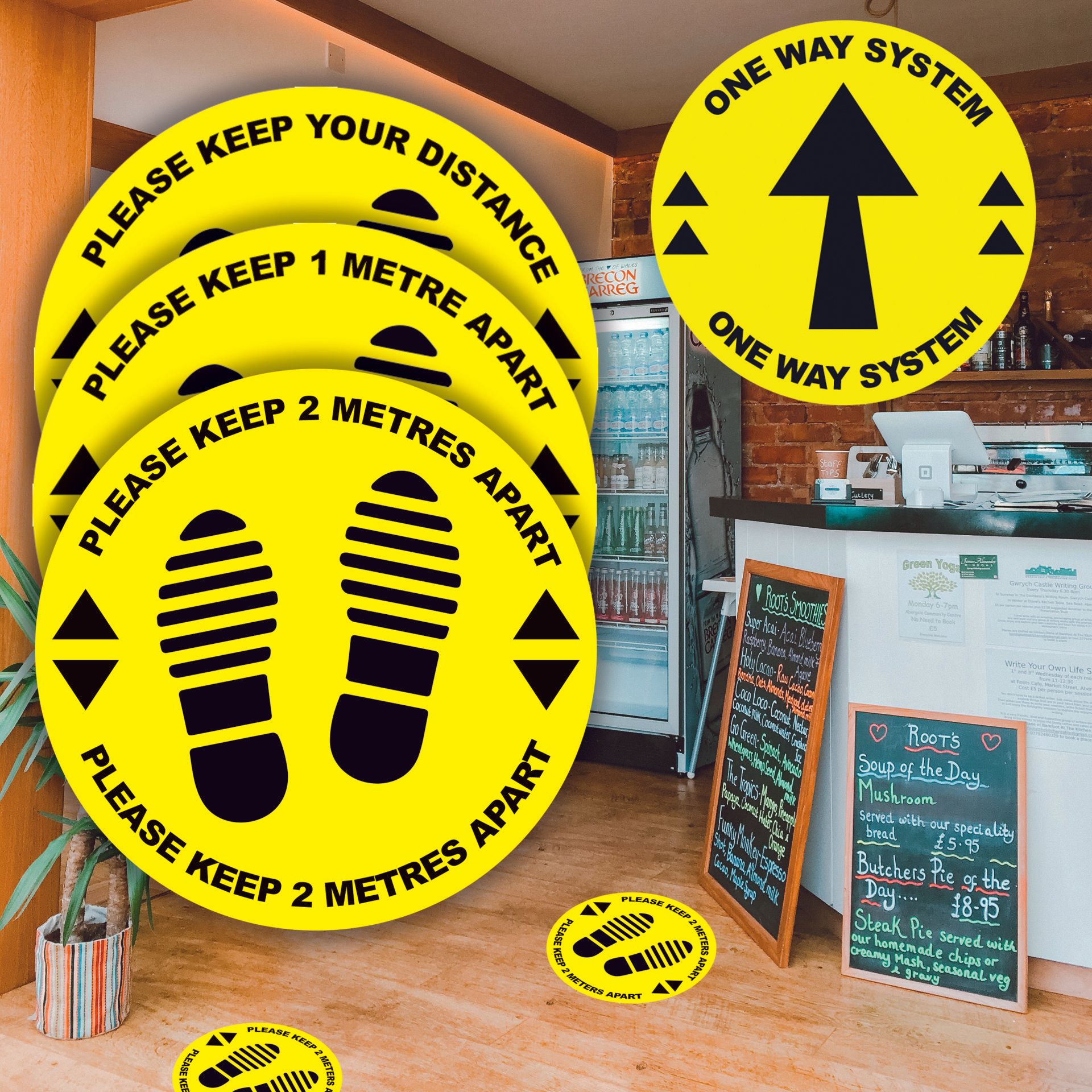 Circular Floor Stickers Print