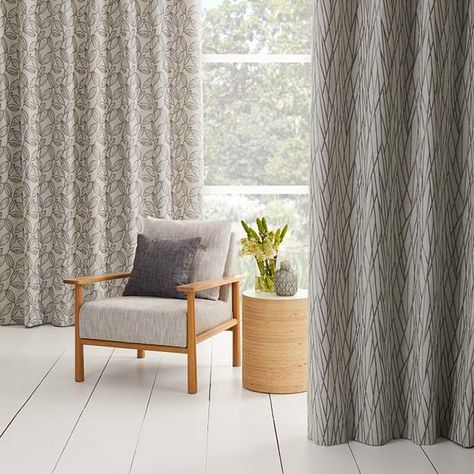 Gray Curtains with Patterns