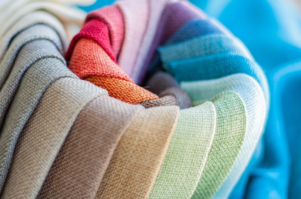 Closeup On Colourful Cotton Fabrics