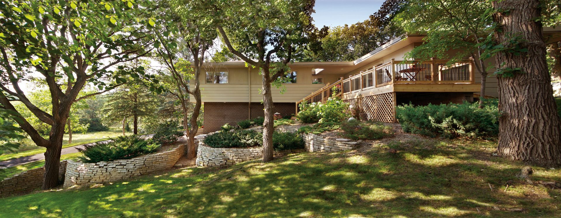 retaining wall installed on a Pittsburgh property