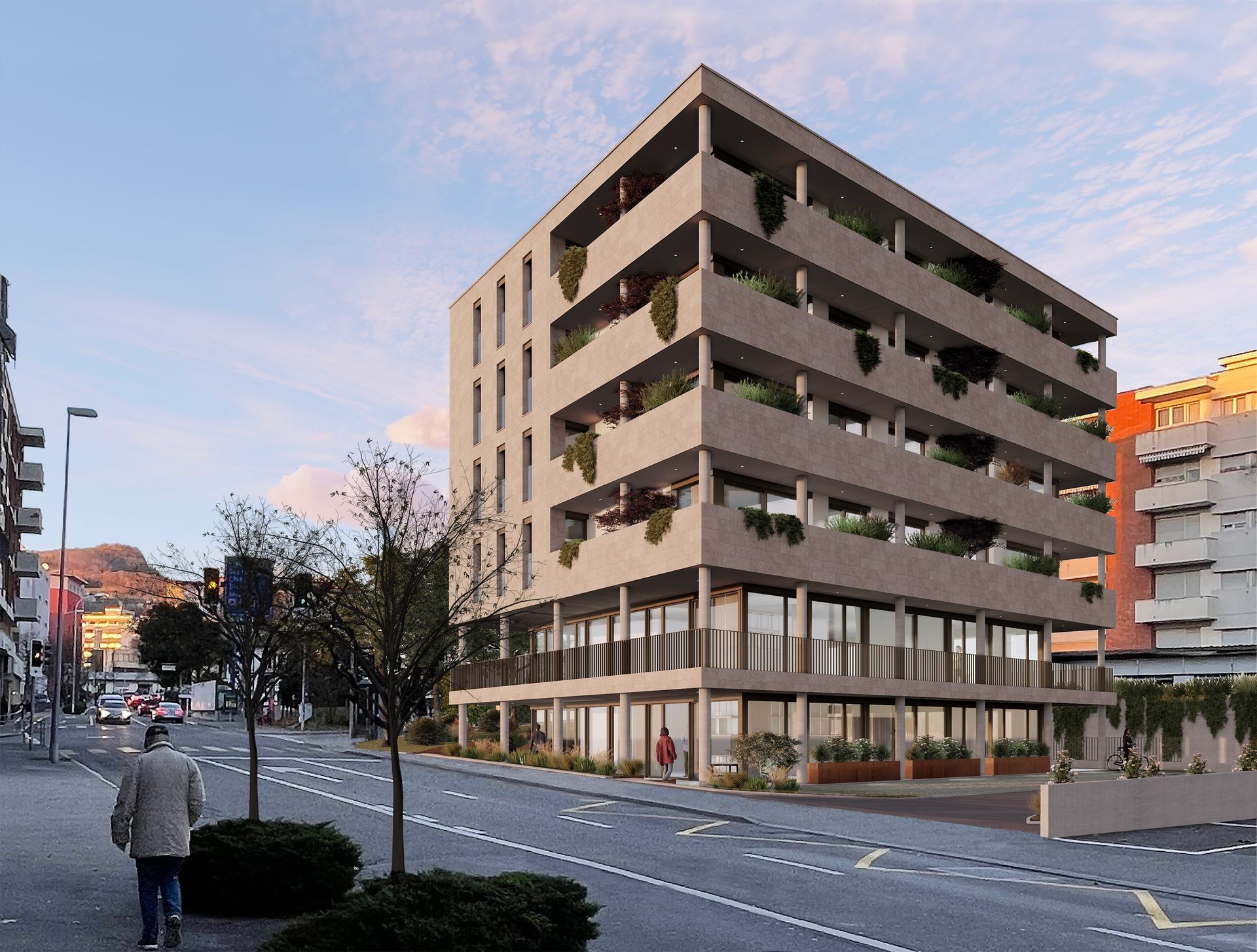 Macello Verde vista serale_area ex macello Lugano_studio architettura Linear 77