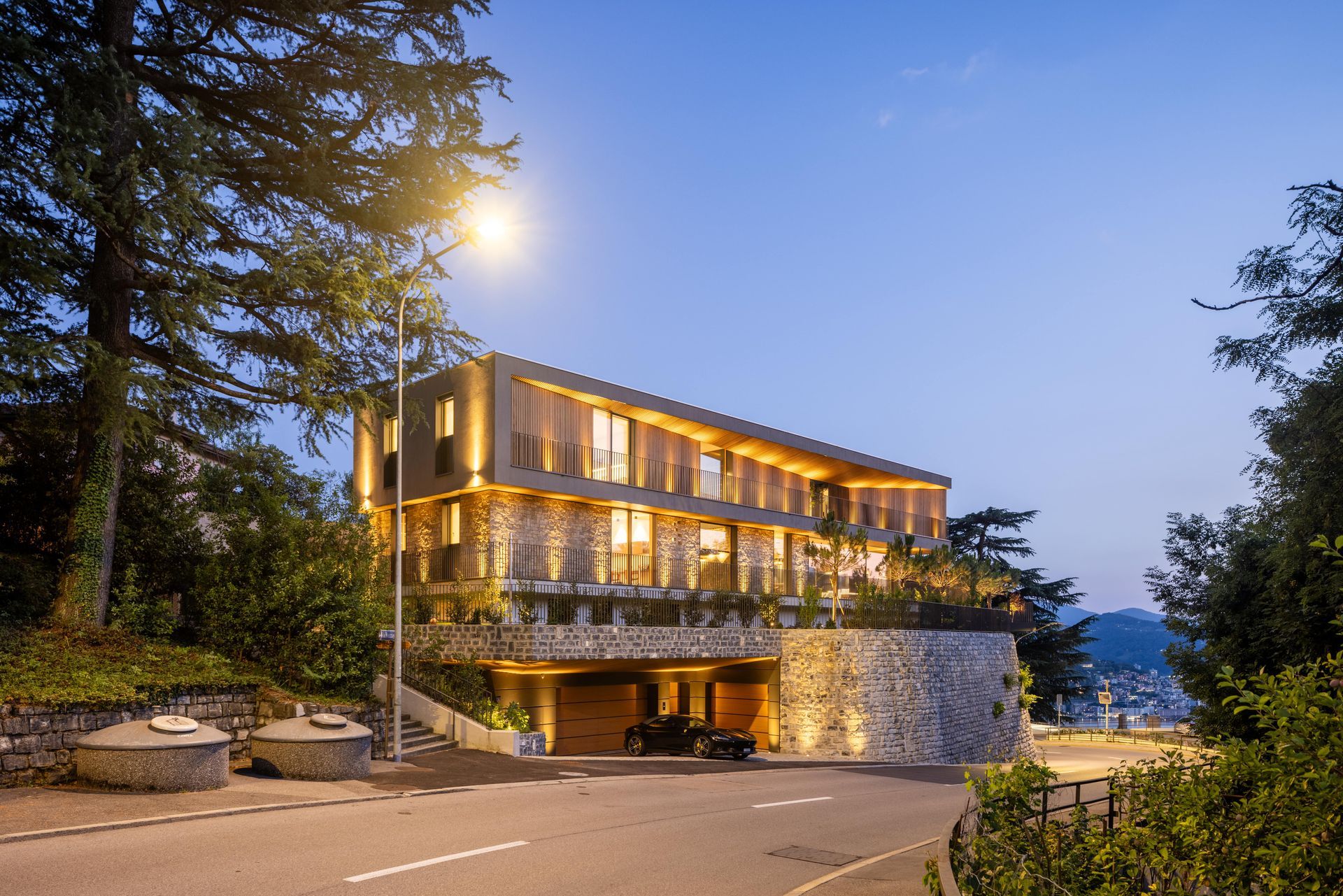 Macello Verde vista serale_area ex macello Lugano_studio architettura Linear 77