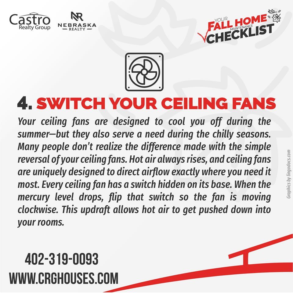 Switch your ceiling fans