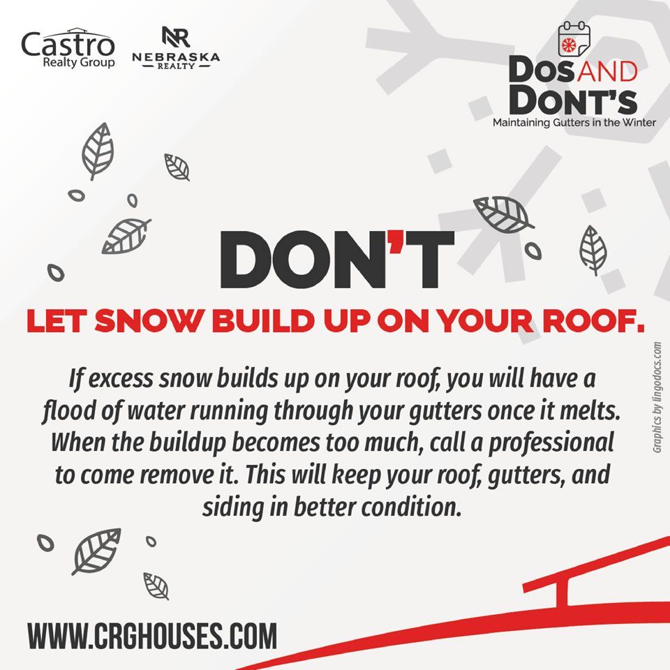 Don't let snow build up on your roof