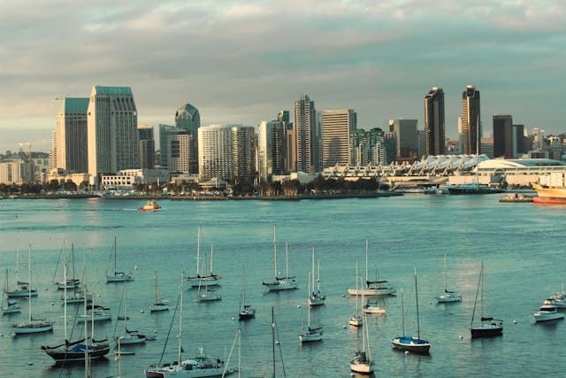 the San Diego skyline and waterfront