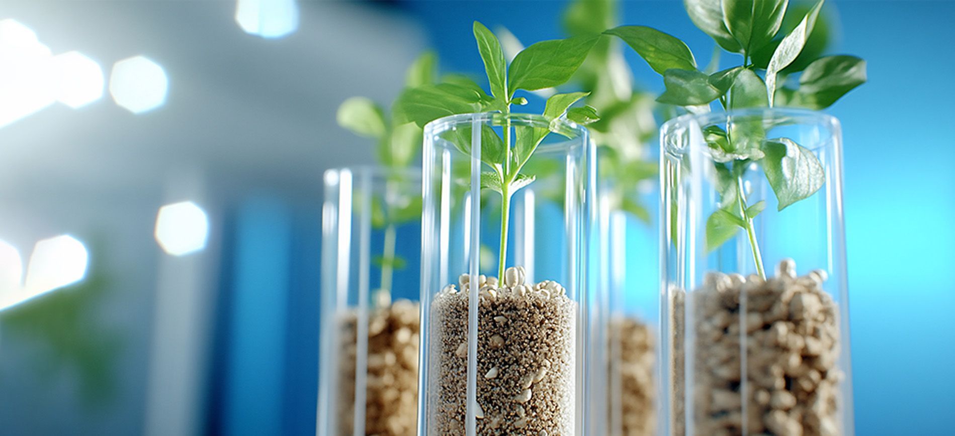 Seaweed-based biostimulant being sprayed on crops in a vegetable field.