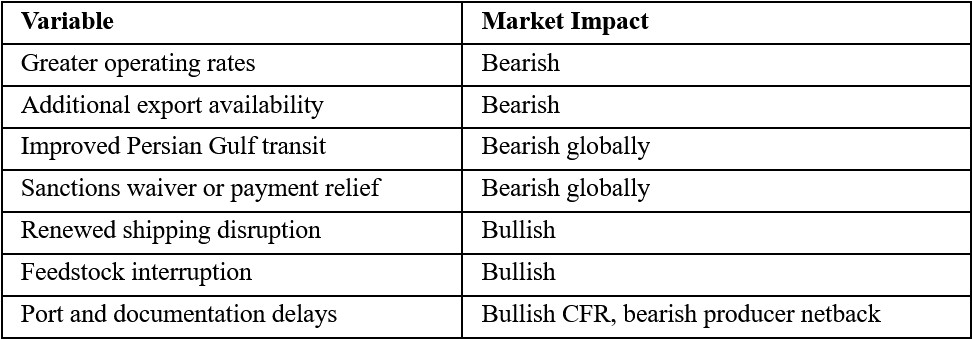 Iran Risk Matrix