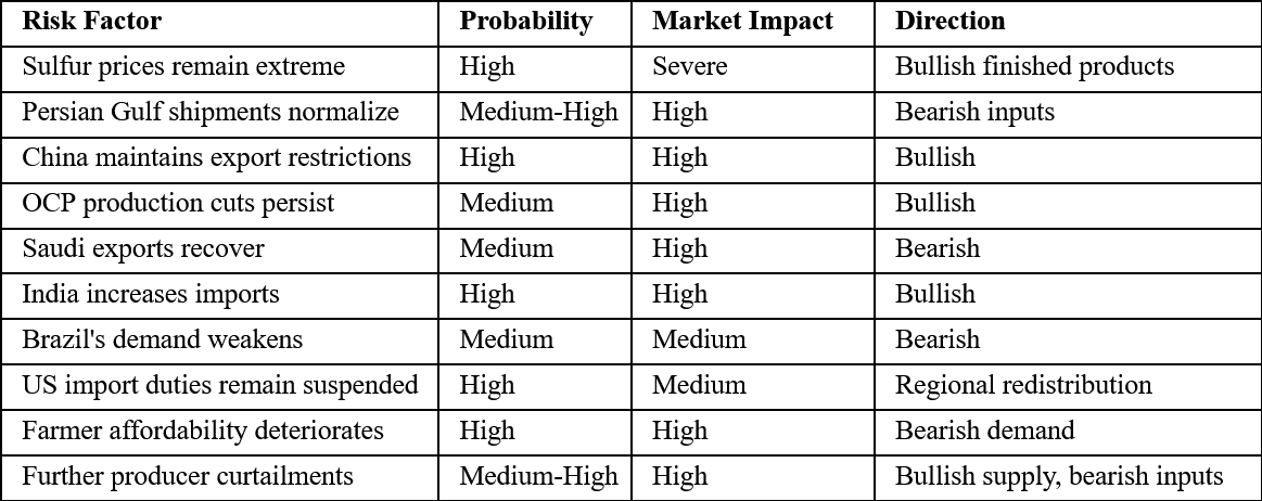 Phosphate Supply Risk Matrix