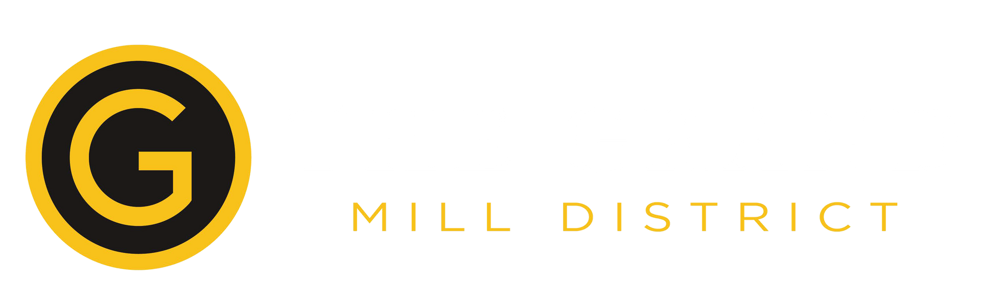 The Grand Mill District logo.