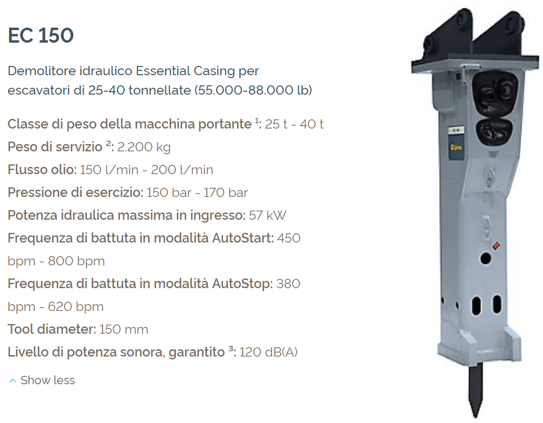 demolitore EC 150