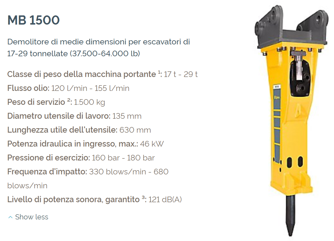 Demolitore MB 1500