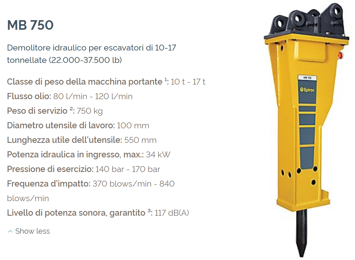 Demolitore MB 750