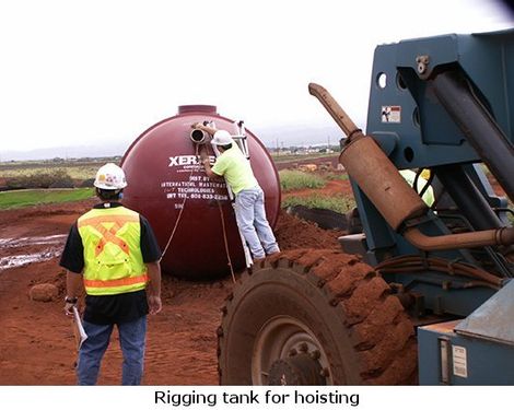 rigging tank for hoisting