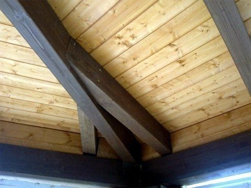tetto in legno dall'interno